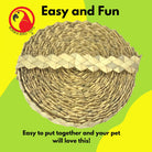 3377 Palm Zig Zag Chain Roll 30ft X 3/4-Inch, over 30 feet long by 3/4-inch wide this natural woven palm chain roll offers your cherished feathered friends multiple plays and shredding options. 