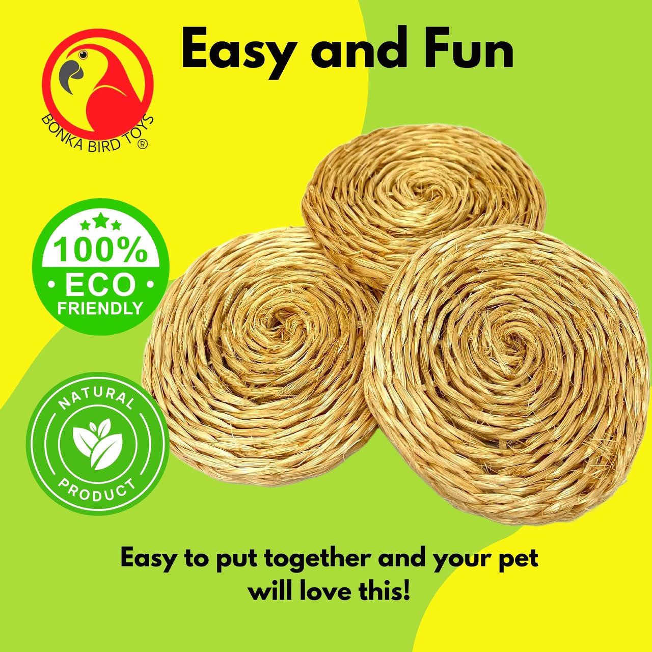 3603 pk3 3 Inch Round Mat - Bonka Bird Toys