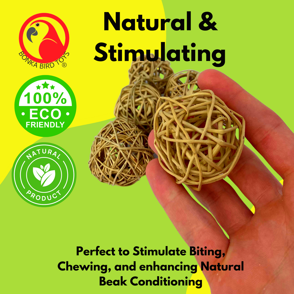 3351 Pk6 Natural Vine Ball 1.5 Inch - Bonka Bird Toys