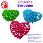 2453 Pk3 Mini Colored Vine Hearts - Bonka Bird Toys