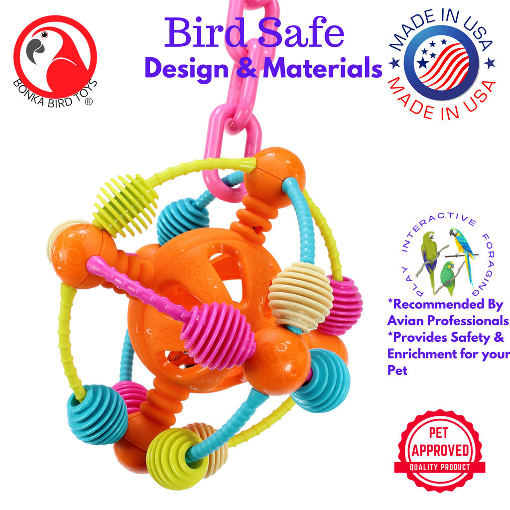 Bonka Bird Toys 2200 Huge Orbit Large Durable Plastic Bird Toy - Bonka Bird Toys