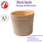 3895 Wooden Treat Bucket - Bonka Bird Toys