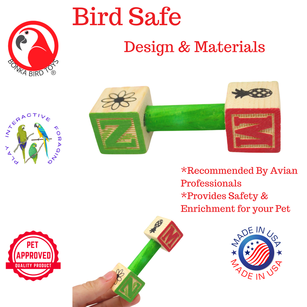 2853 ABC Dumbbell - Bonka Bird Toys