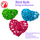 2453 Pk3 Mini Colored Vine Hearts - Bonka Bird Toys