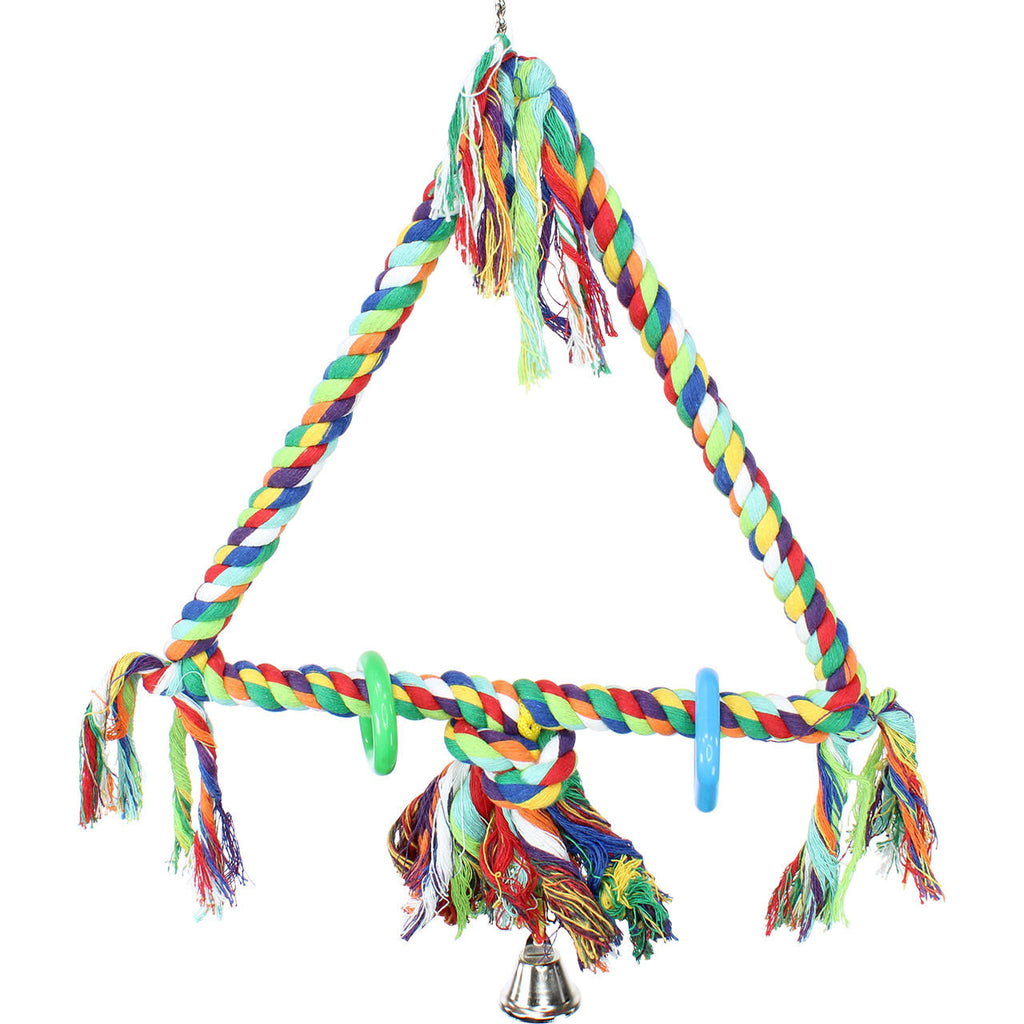 1035 Medium Rope Triangle Ring - Bonka Bird Toys