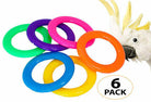 1196 Pk6 Plastic Cane Rack Rings - Bonka Bird Toys