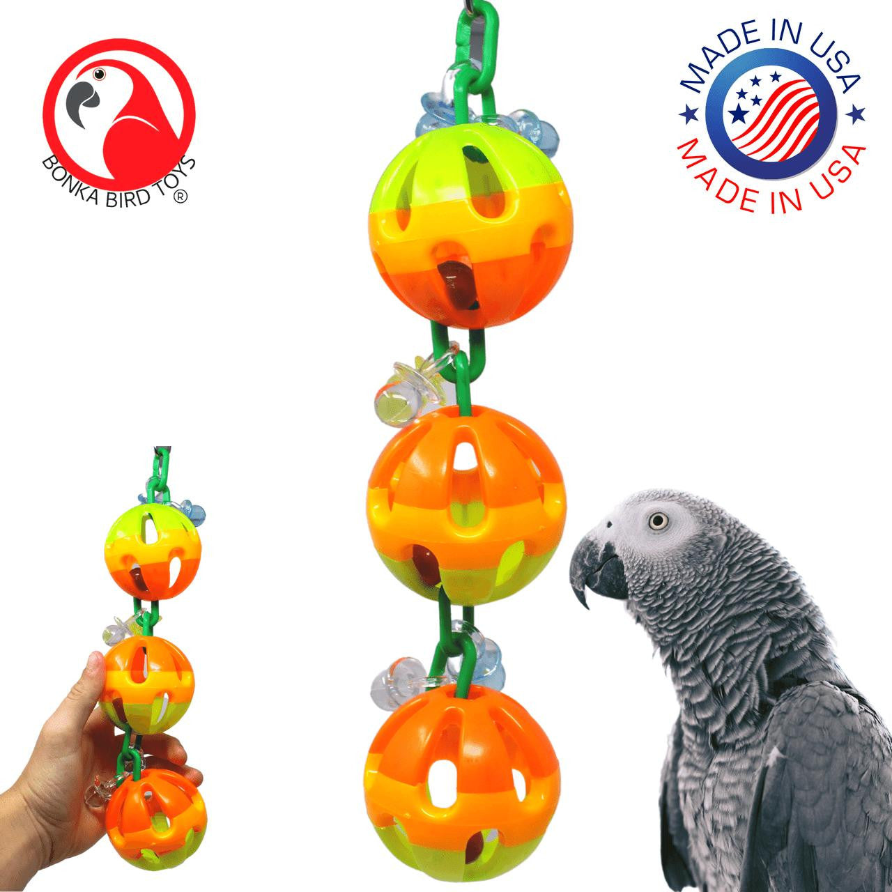 1204 Tri Ball - Bonka Bird Toys