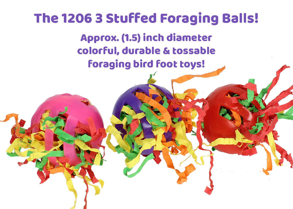 1206 3 Foraging Balls - Bonka Bird Toys