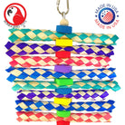 The 1243 Foamy Delight from Bonka Bird Toys is a shreddable and super bird appealing medium sized bird toy! This excellent bird toy has lots of bamboo finger traps.