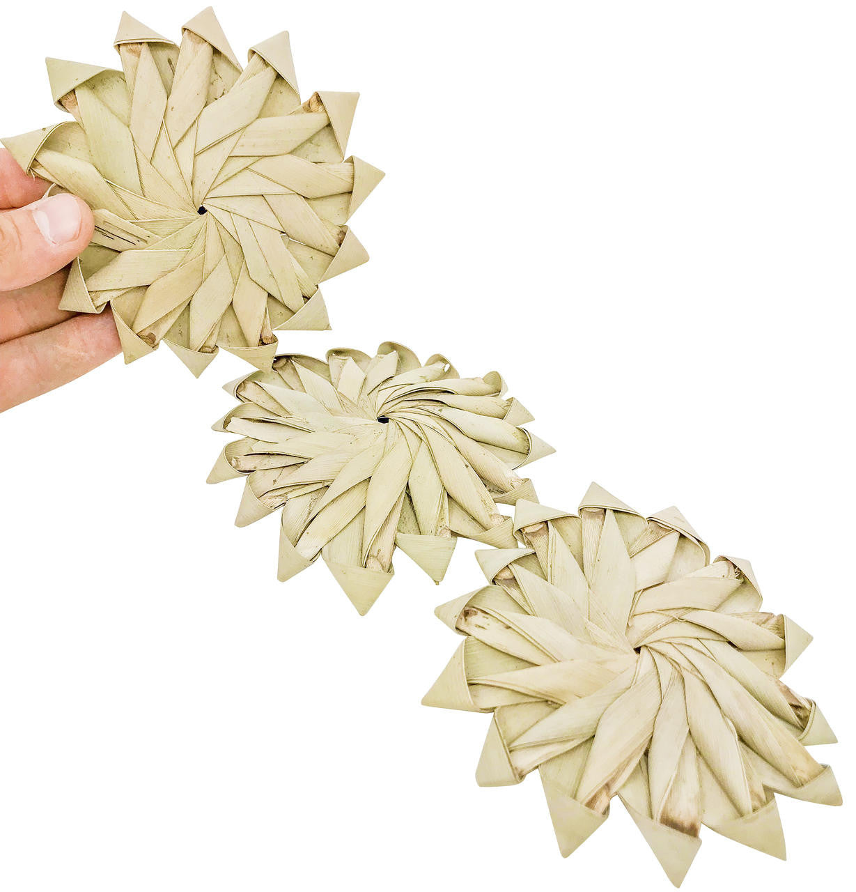 1271 Palm Leaf Flowers 3 Pack - Bonka Bird Toys