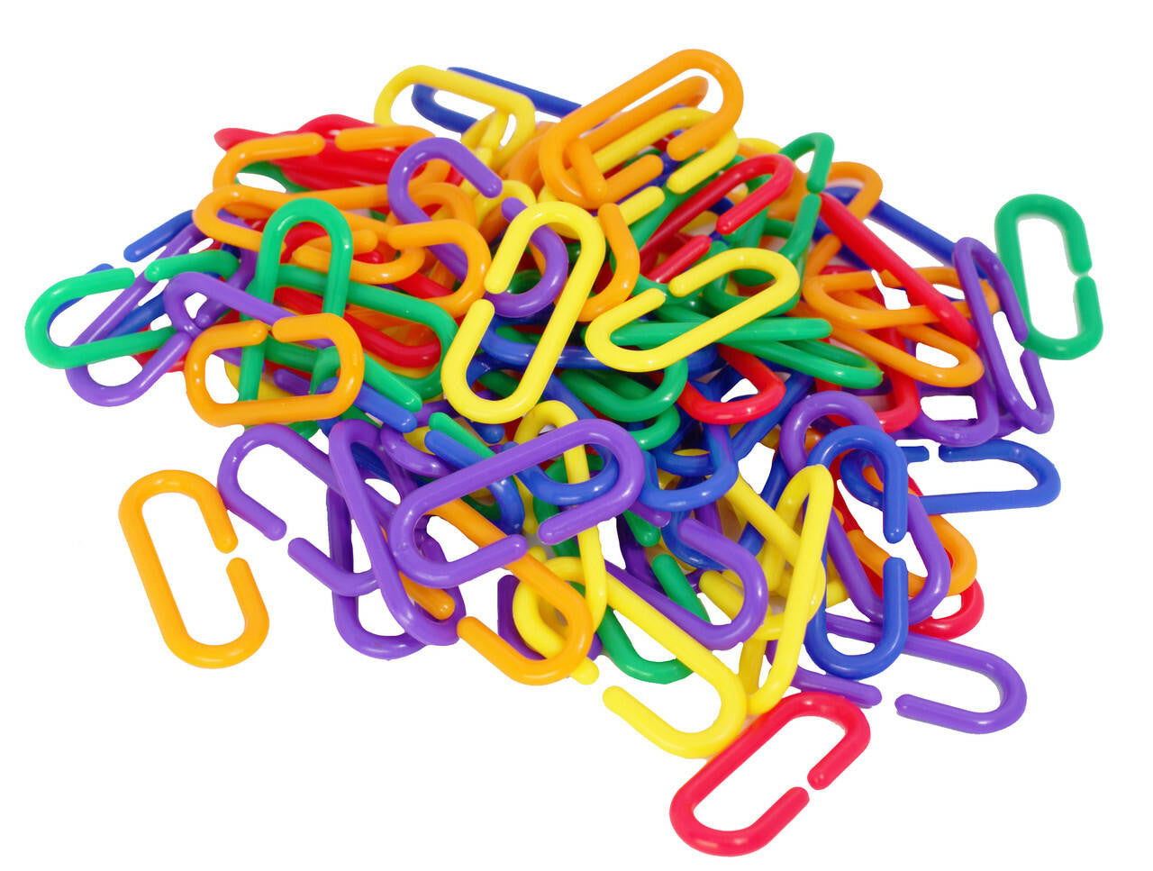 Plastic C Clips Hooks Chain Links - Bonka Bird Toys