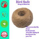 The 1330 Natural Twisted Jute String Rope 220 ft from Bonka Bird Toys is a great Natural Rope that is excellent for birds and other pets alike!. T