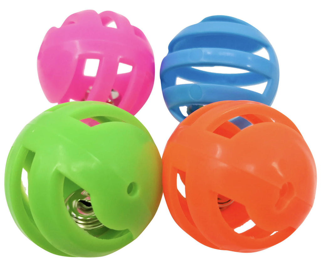1409 Pk4 Foraging Bell Ball Foot Toys - Bonka Bird Toys