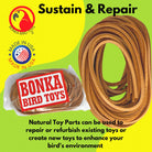 Bonka Bird Toys 2003 Pk6 Leather 48 Long x 1/8 Thick