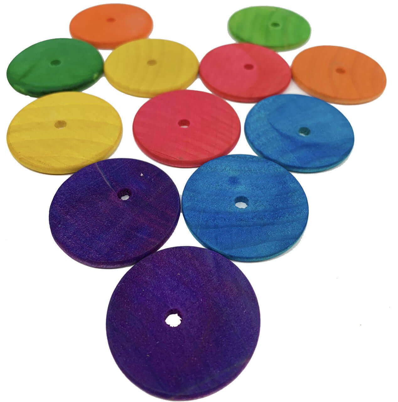 2076 Pk12 Wood Discs - Bonka Bird Toys