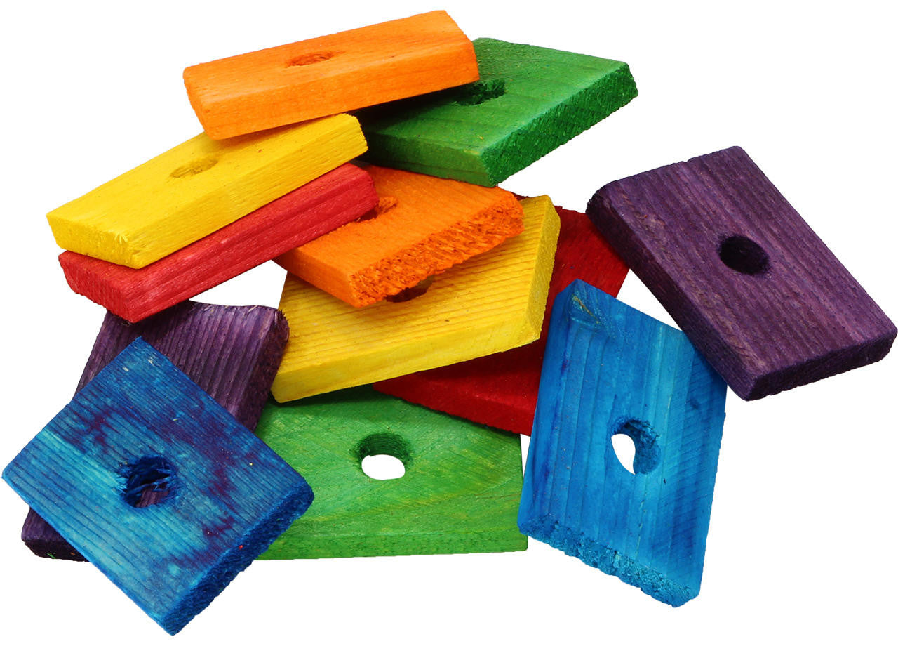 2084 pk12 Wood Squares - Bonka Bird Toys