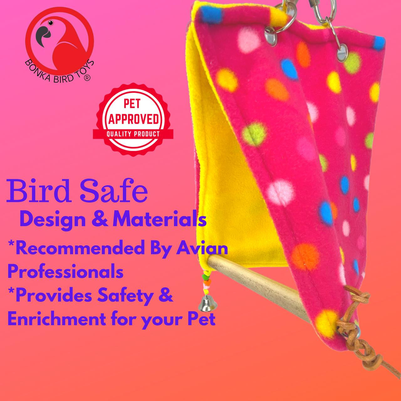 2241 Small Hideout Swing - Bonka Bird Toys