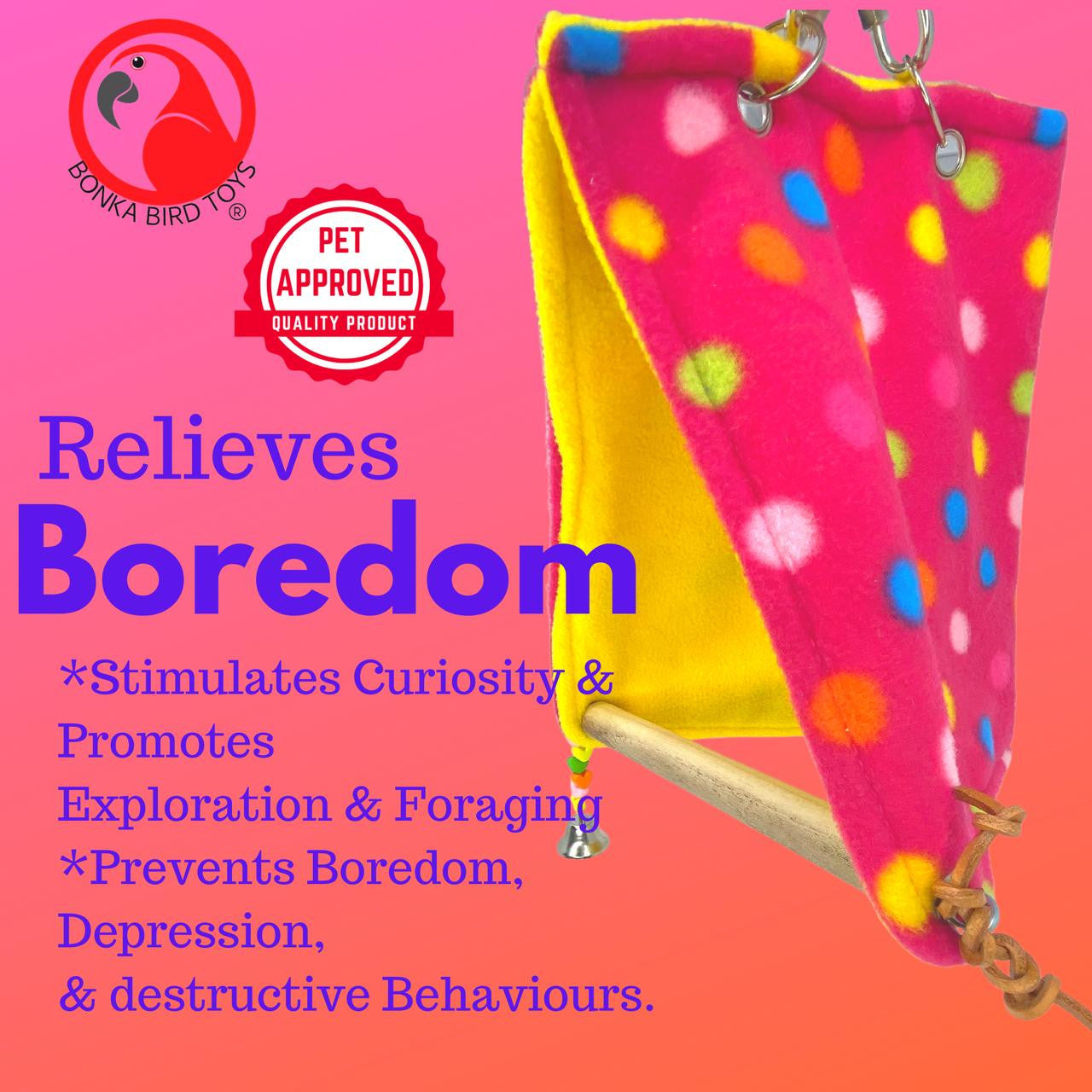 2241 Small Hideout Swing - Bonka Bird Toys