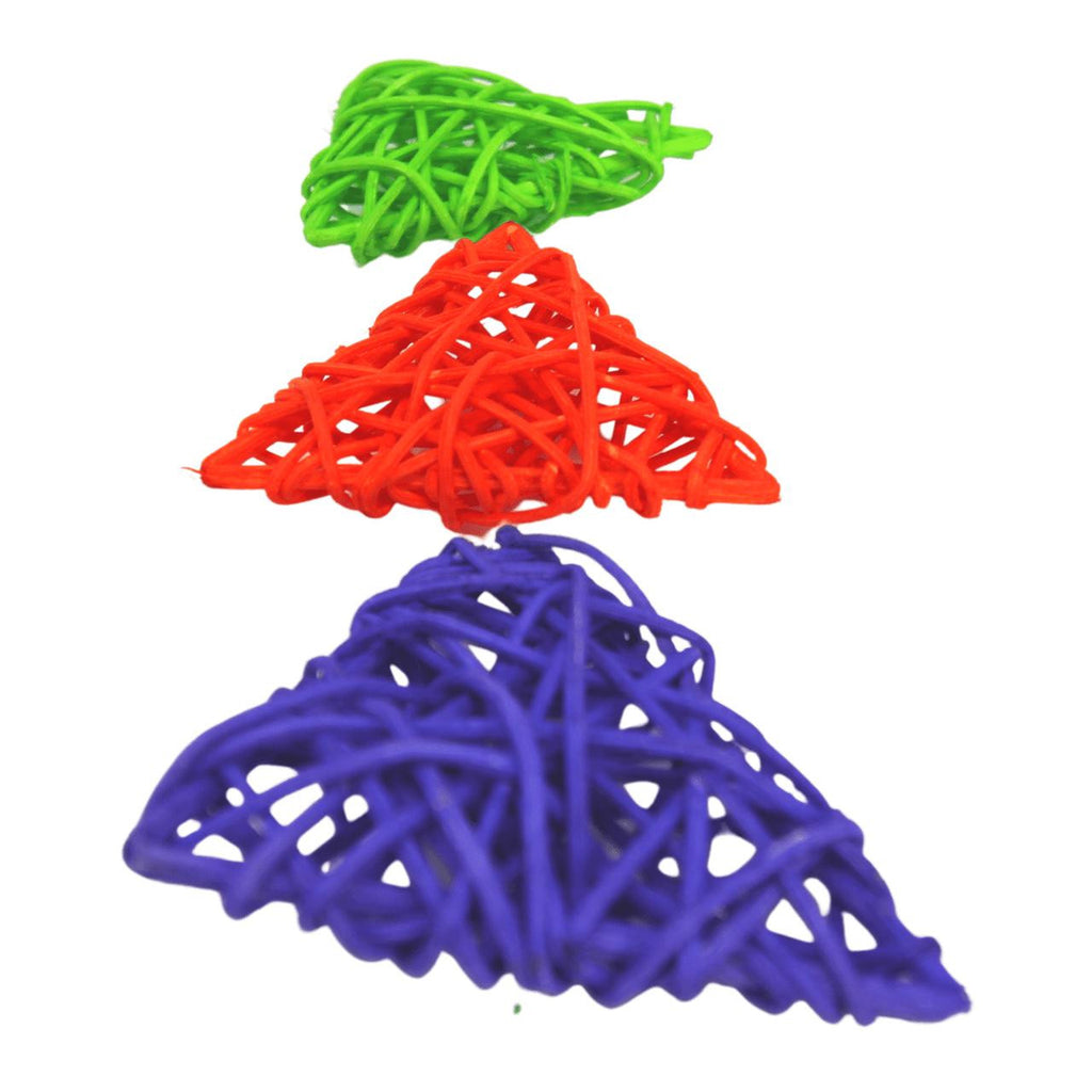 2269 Pk3 Colored Vine Triangles - Bonka Bird Toys