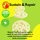 2273 Pk3 Natural Vine Rounds - Bonka Bird Toys