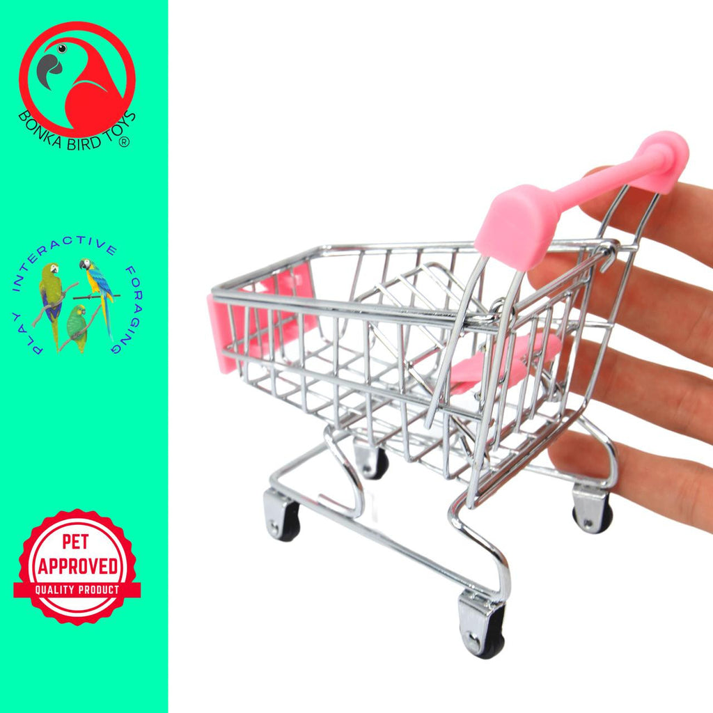 Bonka Bird Toys 2297 Mini Shopping Cart Supermarket Handcart basket