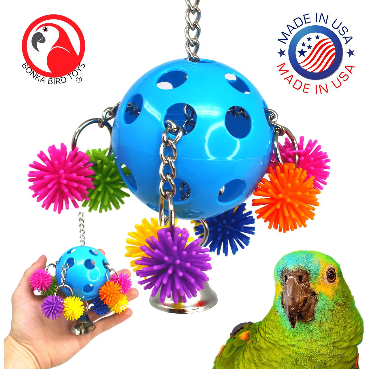 2304 Spikey Rainbow Pull - Bonka Bird Toys