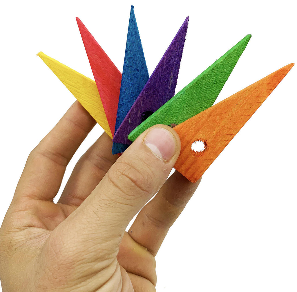 3181 pk6 3inch Medium Triangles - Bonka Bird Toys