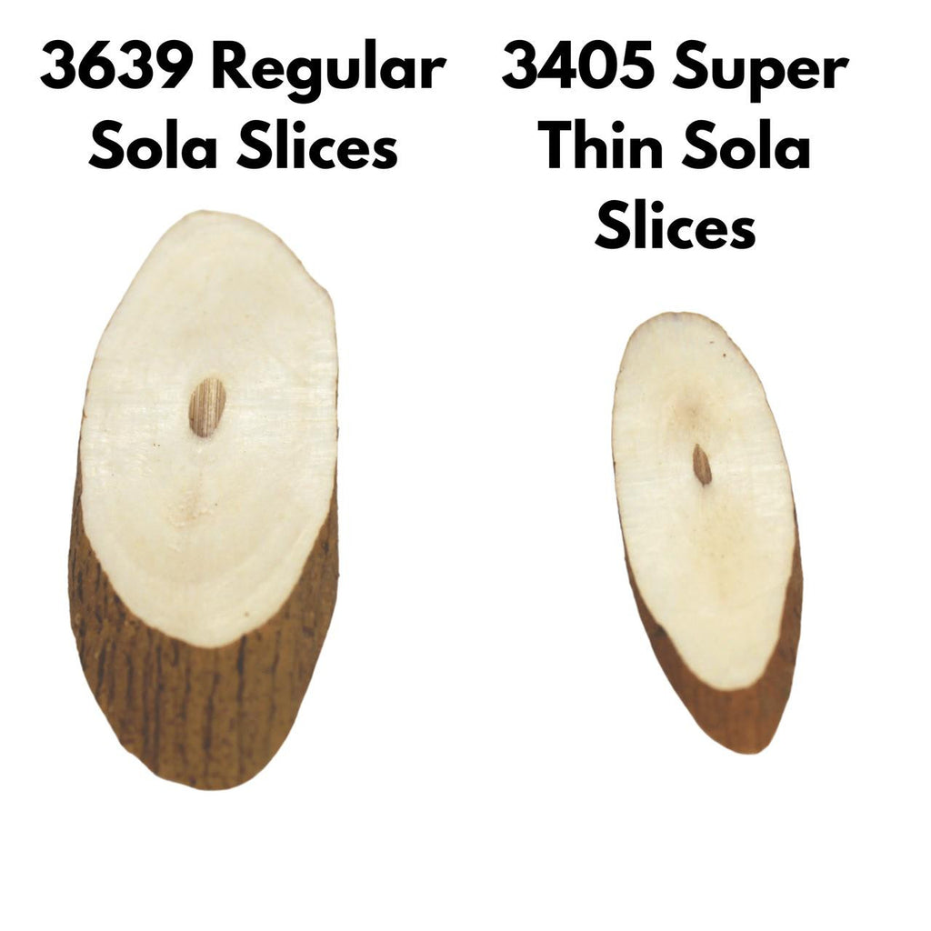 The 3405 Pk12  Extra Thin Natural Sola Slices from Bonka Bird Toys are ideal natural chewable bird foot toys for your small to medium-sized pet bird and other pets too!