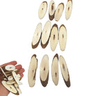 The 3405 Pk12  Extra Thin Natural Sola Slices from Bonka Bird Toys are ideal natural chewable bird foot toys for your small to medium-sized pet bird and other pets too!