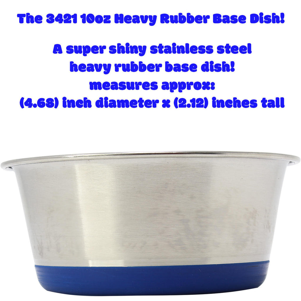 3421 10oz Heavy Rubber Base Dish - Bonka Bird Toys