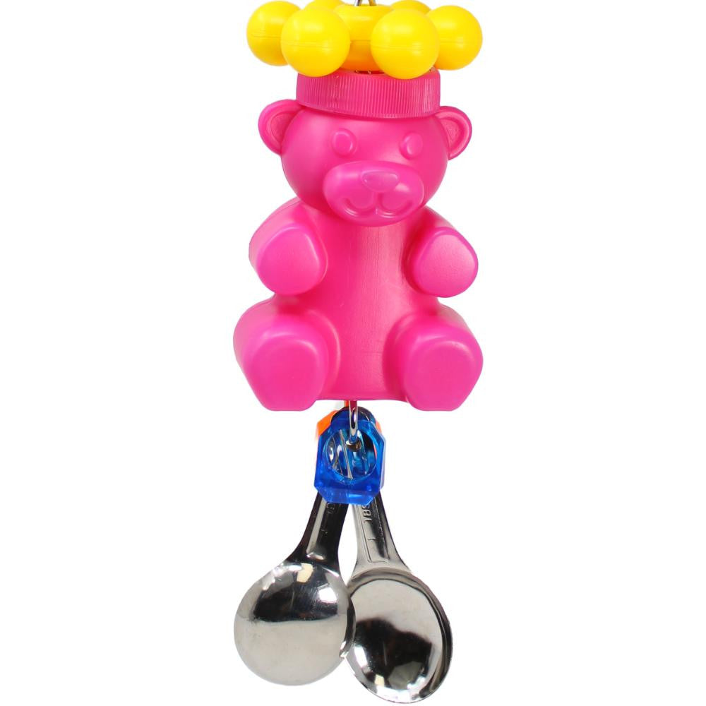 The 3504 Star Bear from Bonka Bird Toys is a colorful and unique bird toy that is eye catching for bird and people alike! This medium sized bird toy is bright!