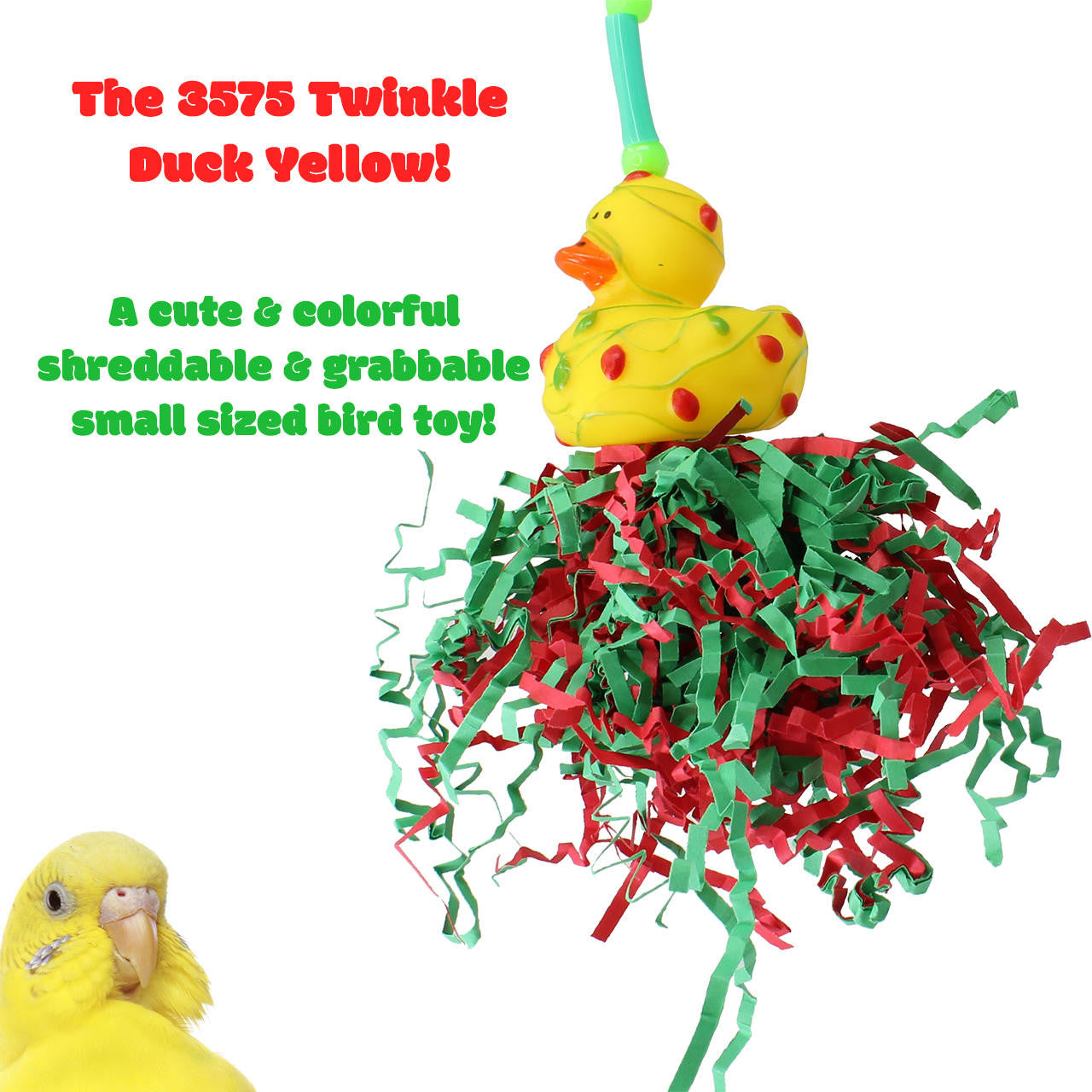 3575 Twinkle Duck Yellow - Bonka Bird Toys