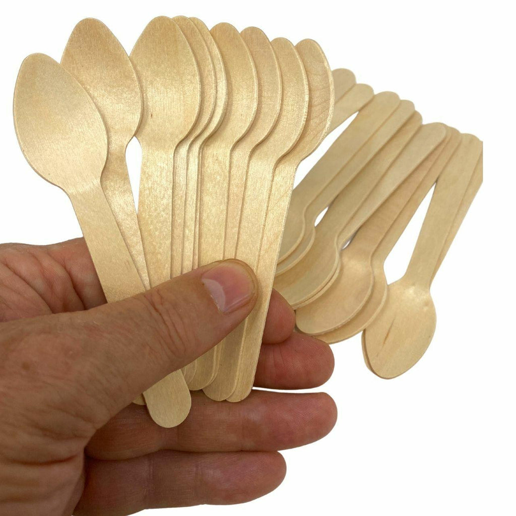3729 Pk20 Small Natural Wood Spoons - Bonka Bird Toys