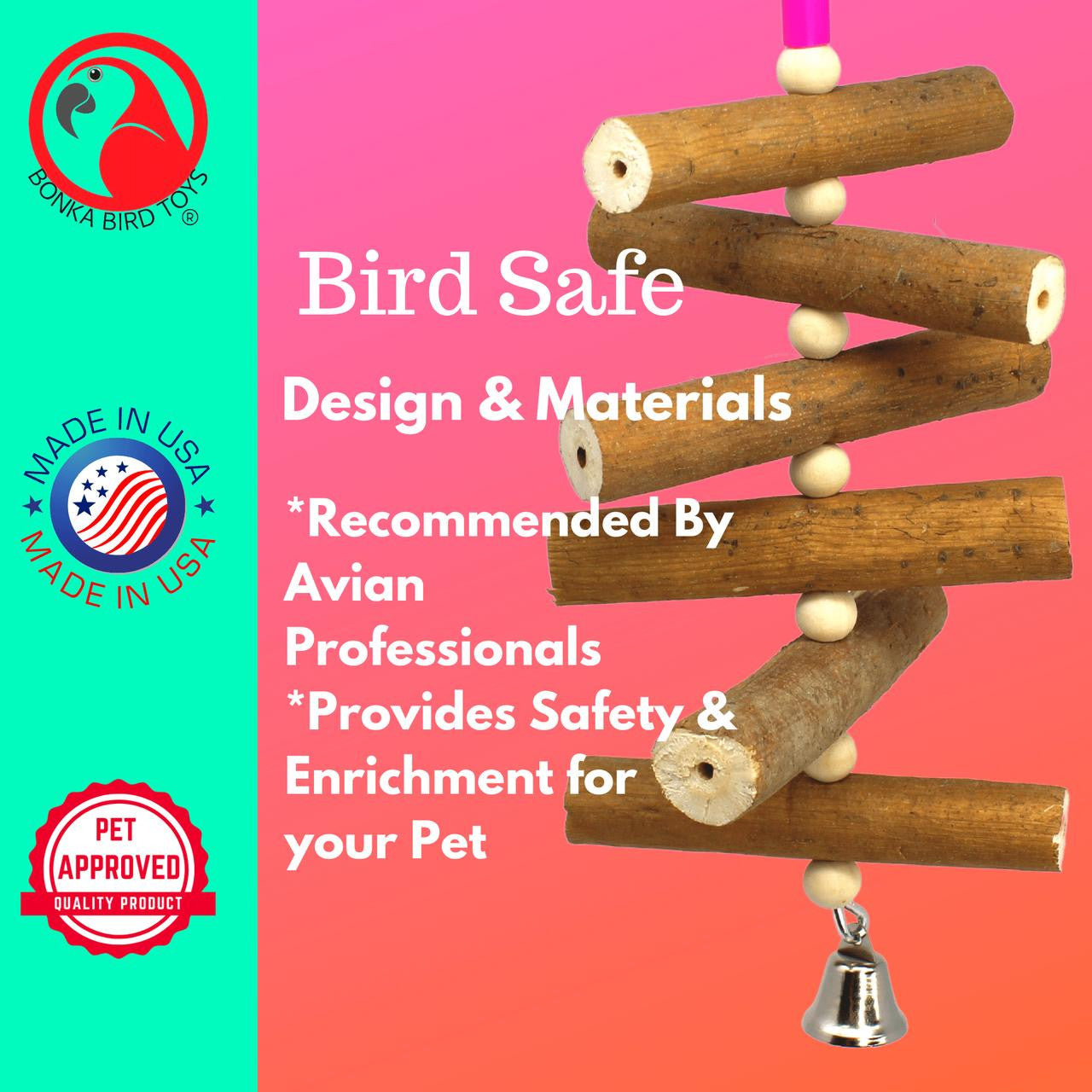 3747 Sola Log - Bonka Bird Toys