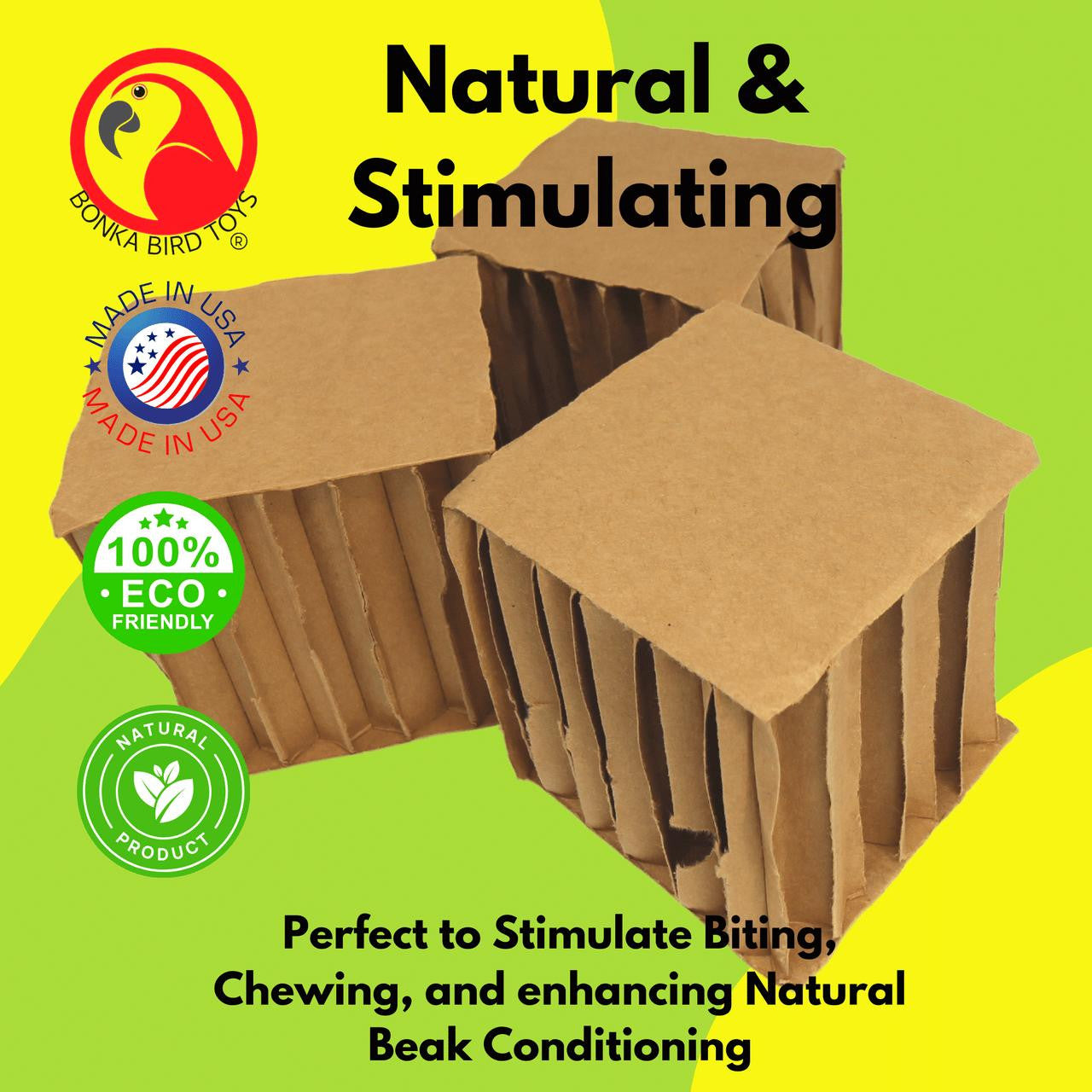 3751 Pk3 Jumbo 4-Inch Cube - Bonka Bird Toys