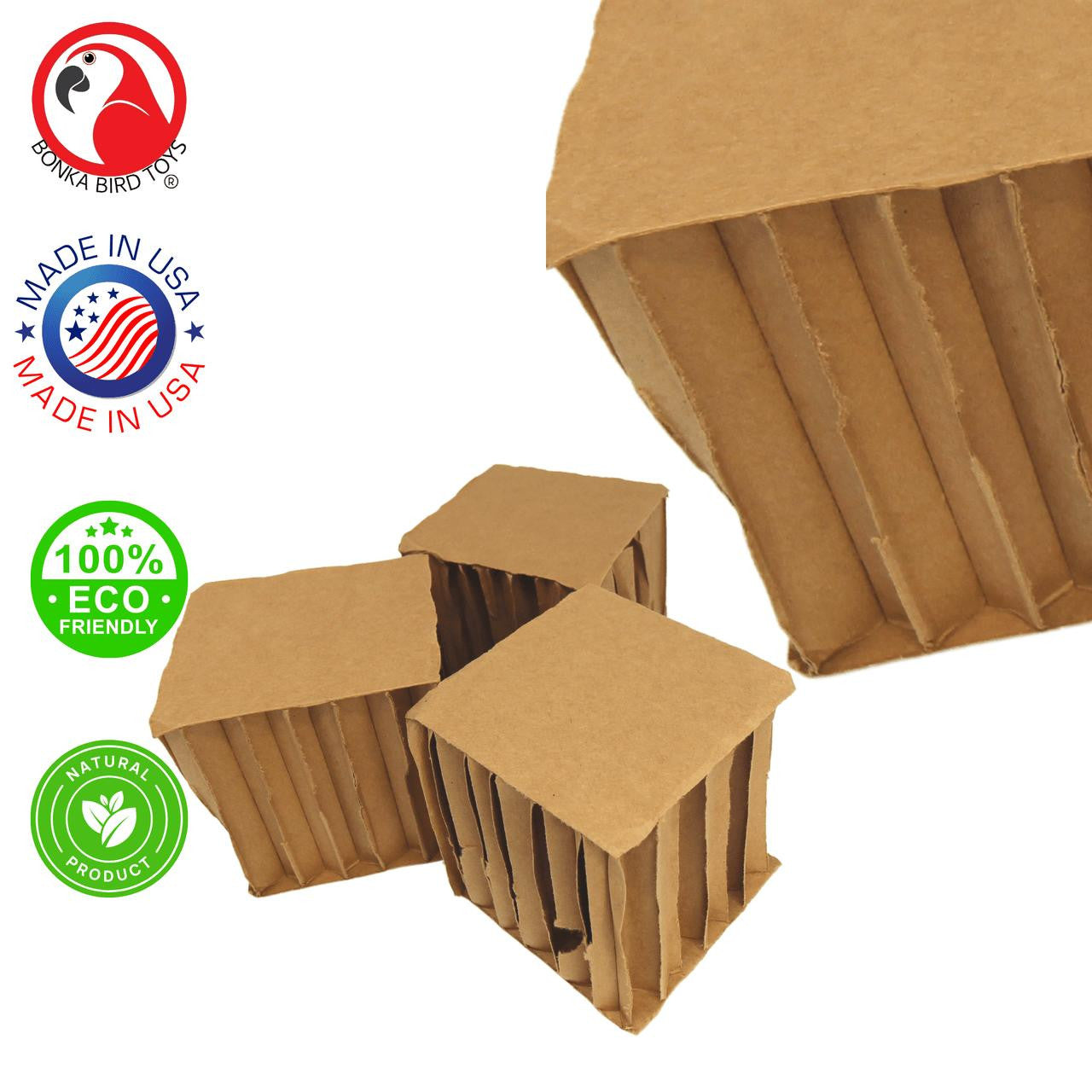 3751 Pk3 Jumbo 4-Inch Cube - Bonka Bird Toys