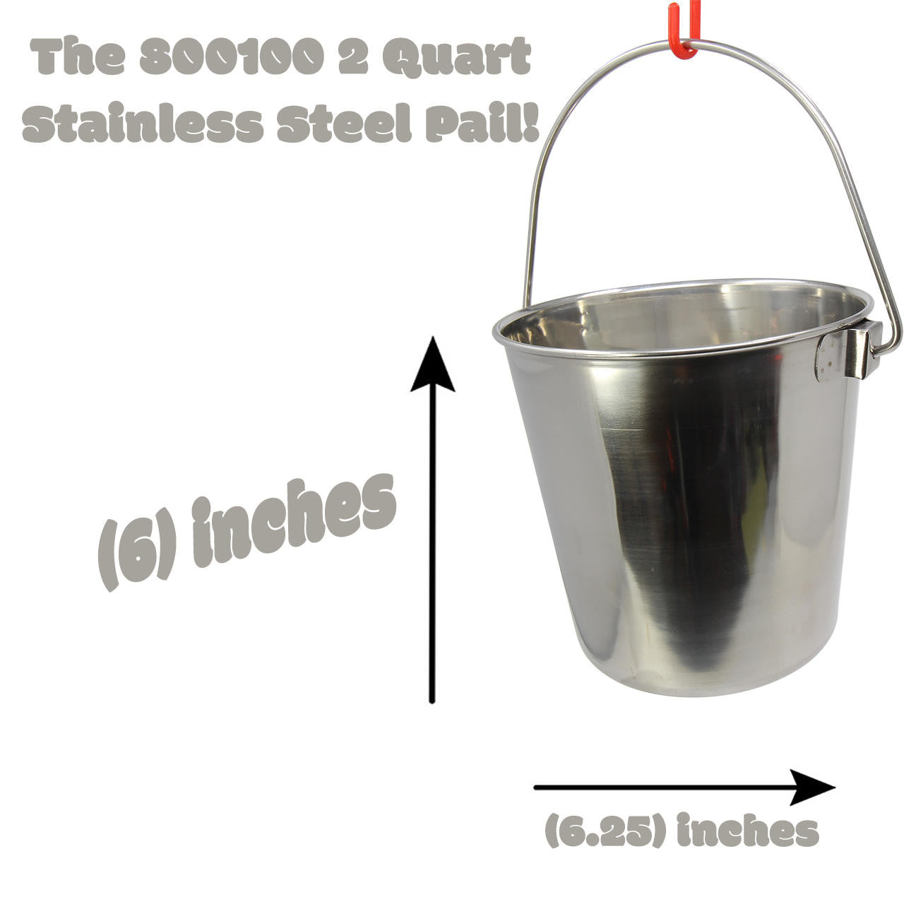 800100 2 Quart Stainless Steel Pail - Bonka Bird Toys