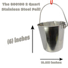 800100 2 Quart Stainless Steel Pail - Bonka Bird Toys