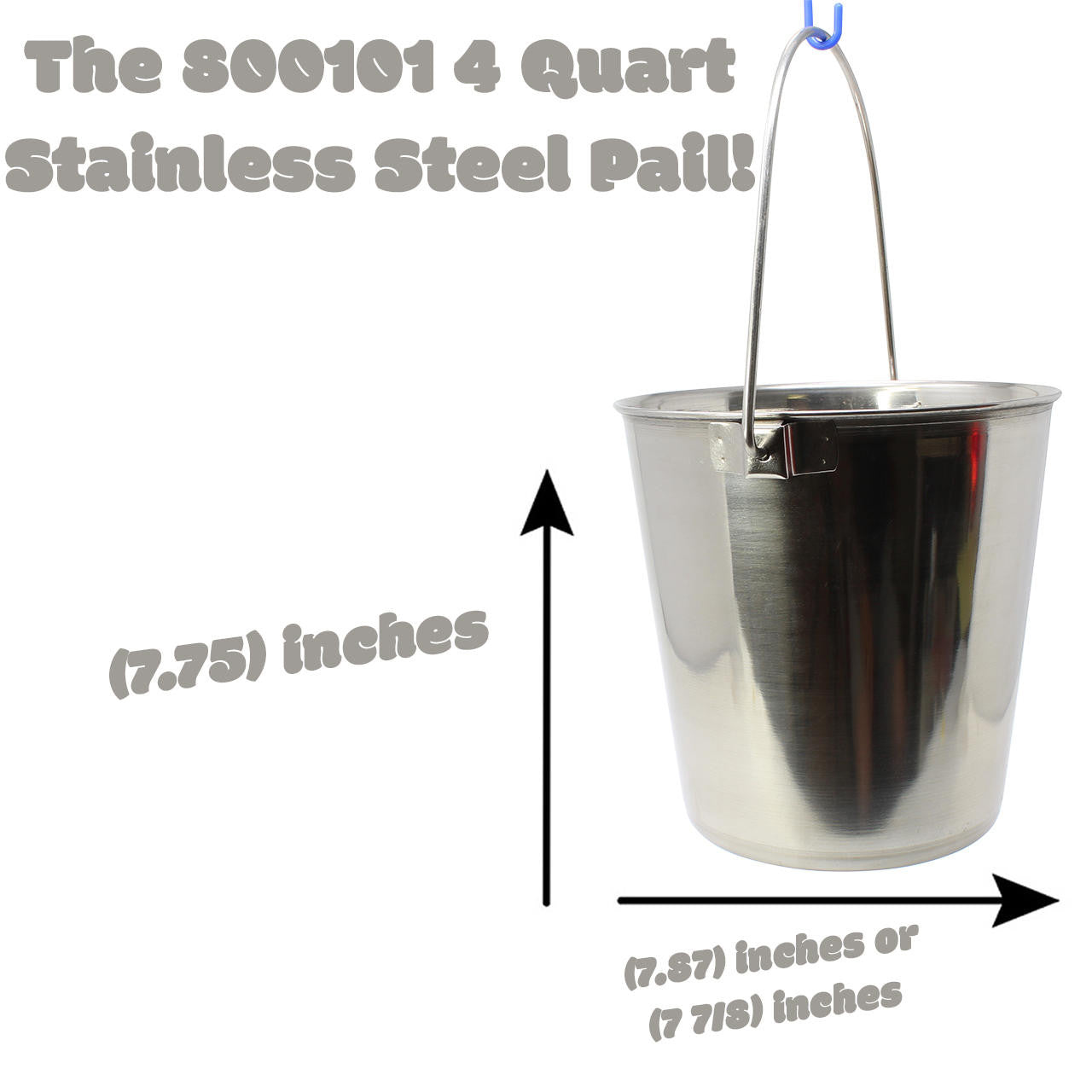 800101 4 Quart Stainless Steel Pail - Bonka Bird Toys