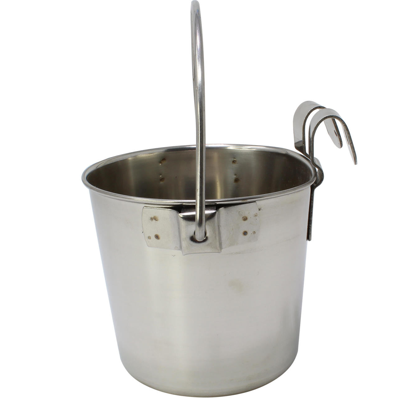 800106 1 Quart Stainless Steel Flat Sided Hook Pail - Bonka Bird Toys