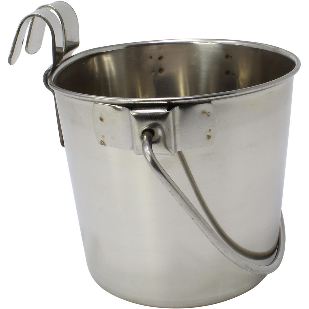 800106 1 Quart Stainless Steel Flat Sided Hook Pail - Bonka Bird Toys