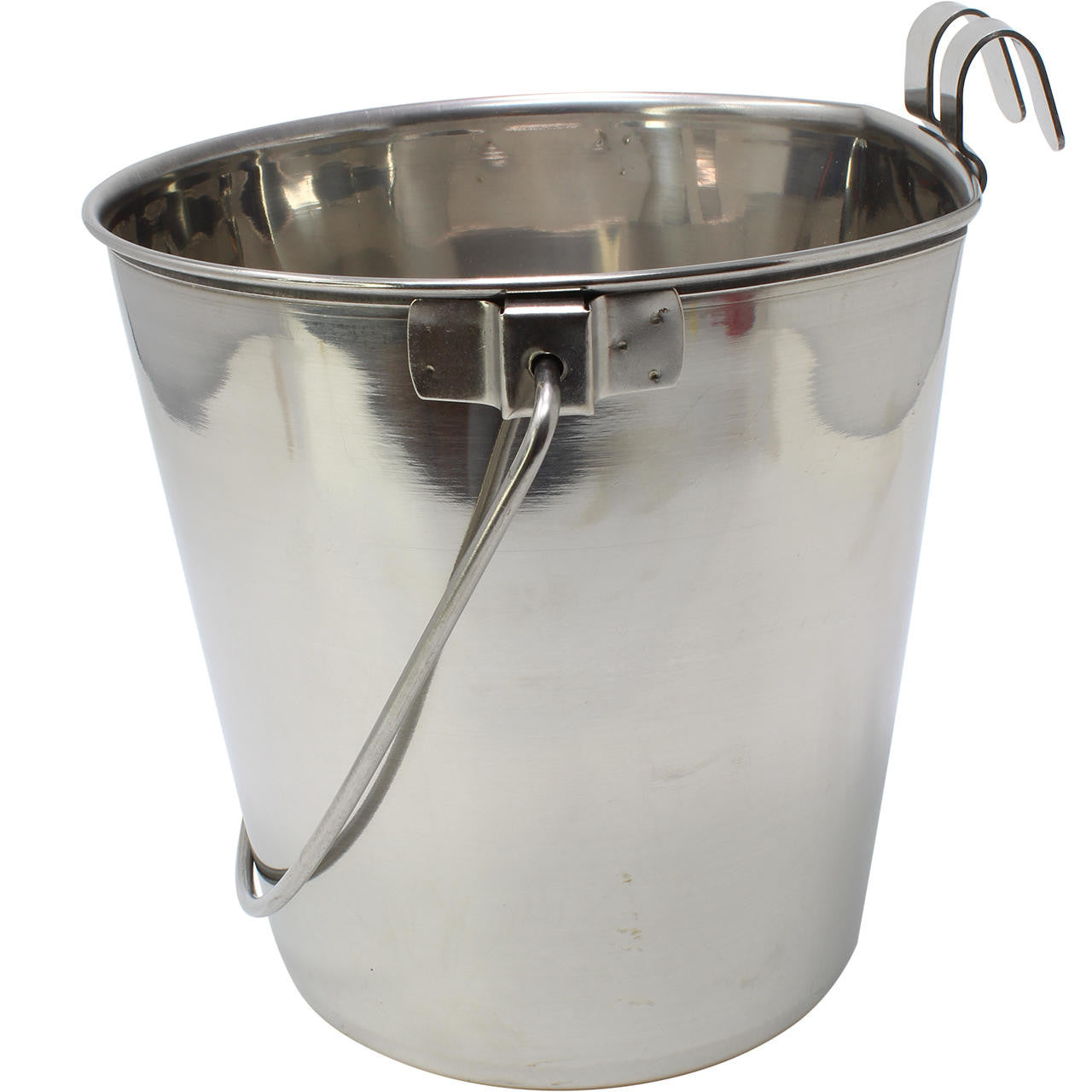 800108 4 Quart Stainless Steel Flat Sided Hook Pail - Bonka Bird Toys