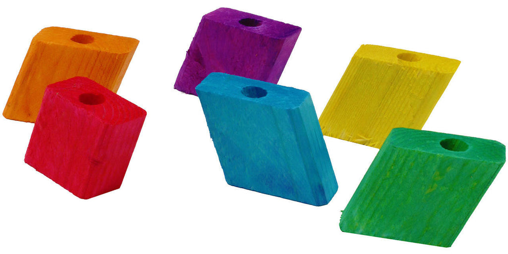 801 Pk6 Wood Zig Zag Blocks - Bonka Bird Toys