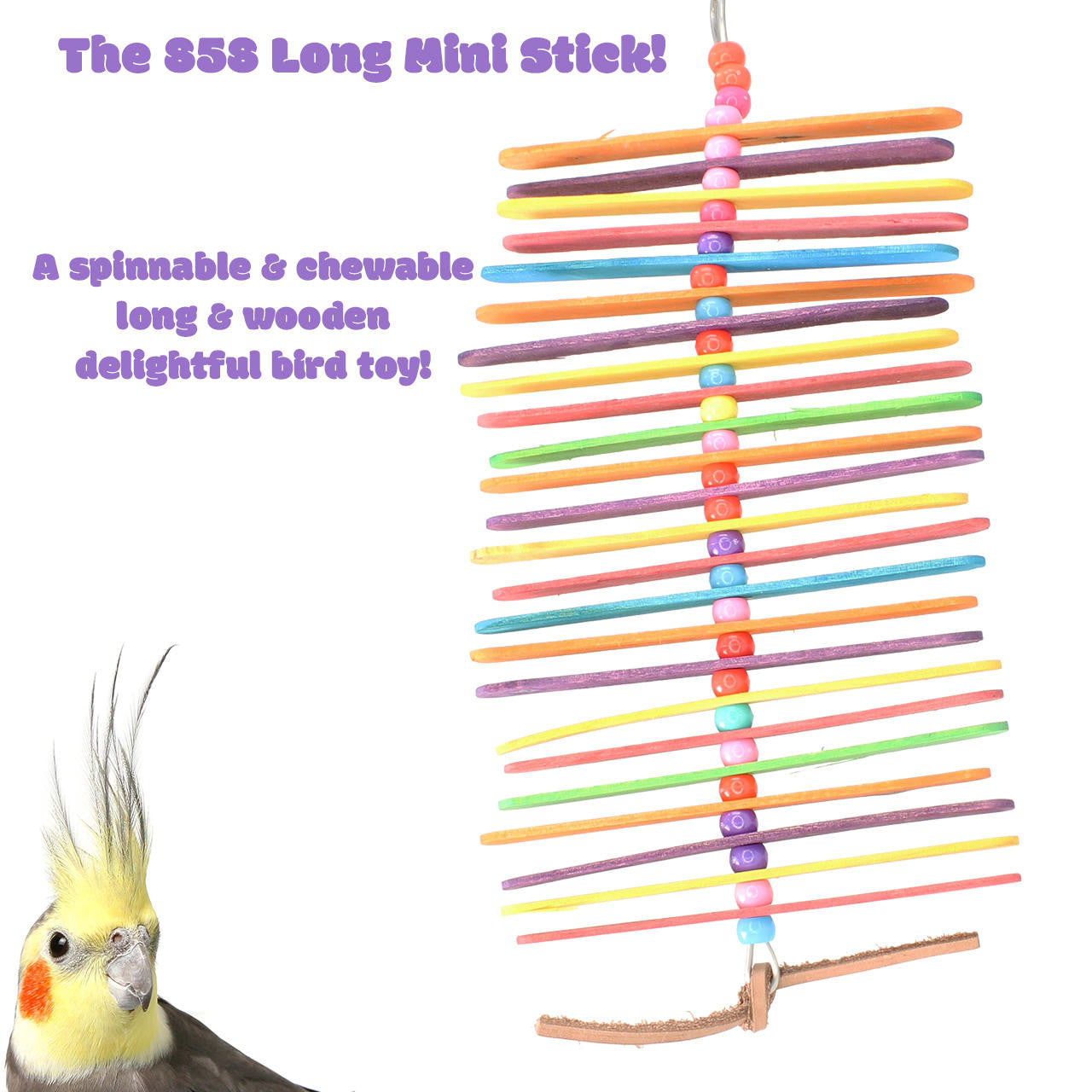 858 Long Mini Stick - Bonka Bird Toys