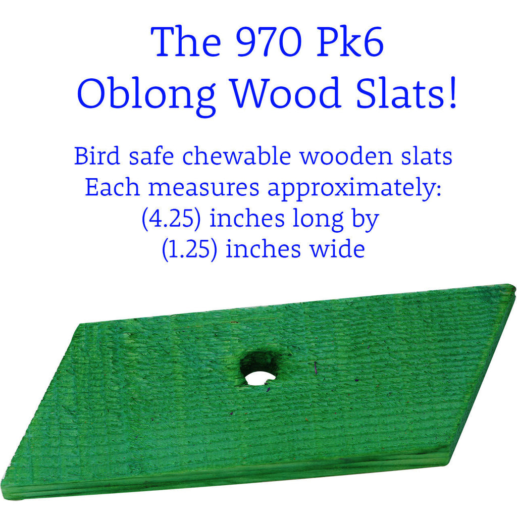 970 PK6 Oblong Wood Slats - Bonka Bird Toys