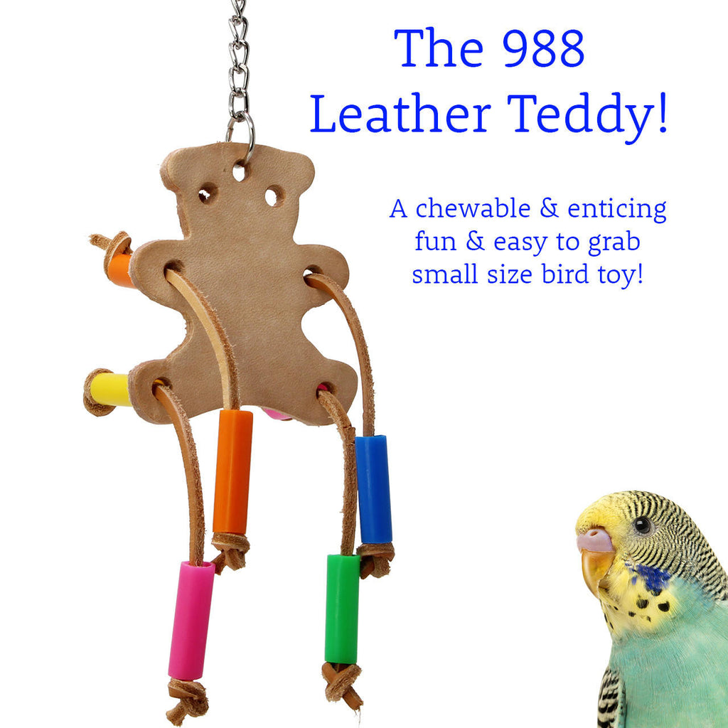 988 Leather Teddy - Bonka Bird Toys