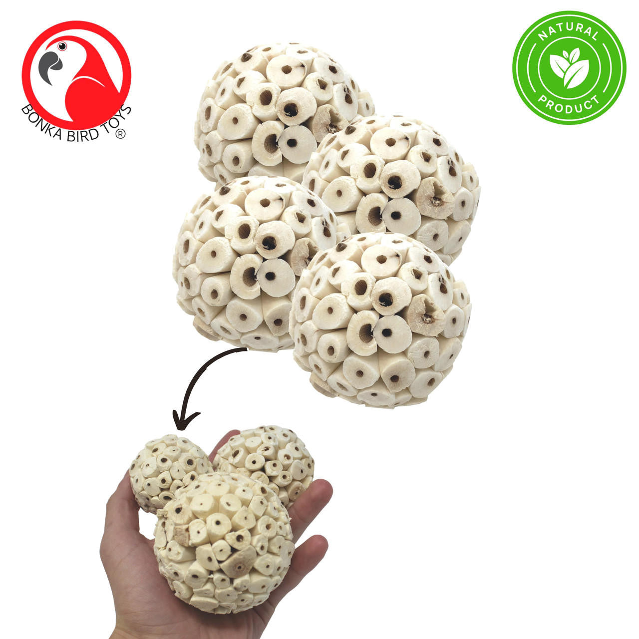 Bonka Bird Toys Sola Atta Balls