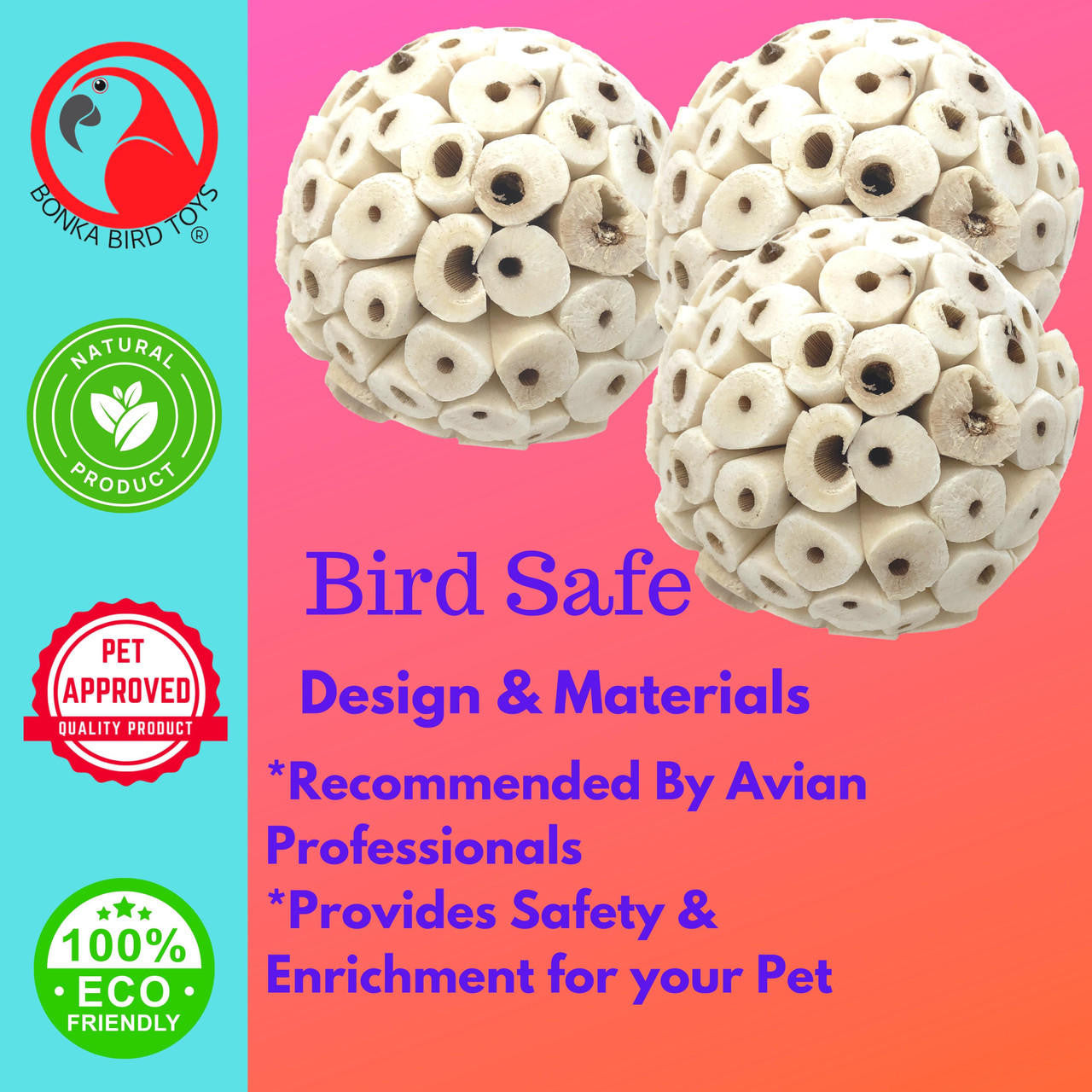 Bonka Bird Toys Sola Atta Balls