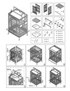 Kings Cages 8004030 Playpen Bird Cage 40X30X72