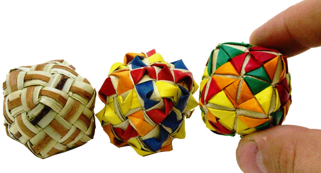 03314 Square Woven Foot Toy 3 Pack - Bonka Bird Toys